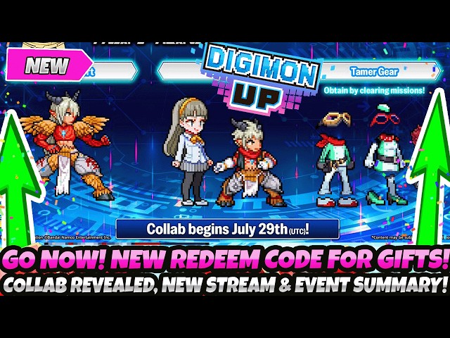 *GO NOW! NEW REDEEM CODE FOR GIFTS!* Collab Revealed! New Stream! How To Claim It Guide! (Digimon Up