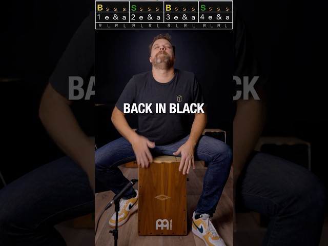 Back in Black on Cajon 😎 Famous Songs