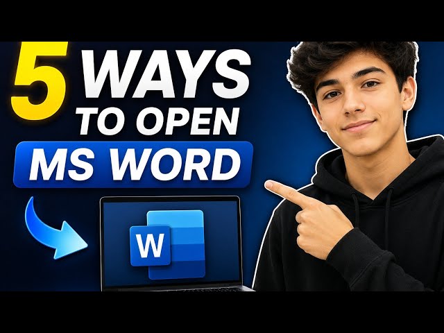 5 Easy Ways to Open Microsoft Word | Beginner's Guide in Urdu | MS Word Tutorial 2026