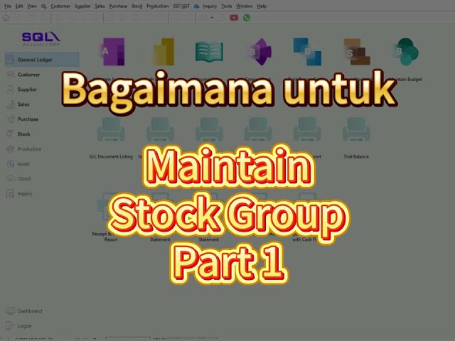 📦 Tutorial SQL Accounting: Cara Maintain Stock Group & Perbezaan Fixed Costing vs FIFO (Part 1)