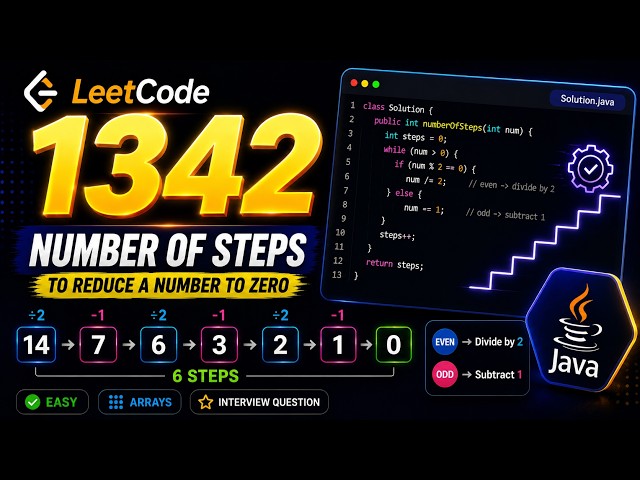 LeetCode 1342 | Number of Steps to Reduce a Number to Zero