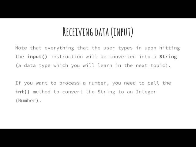 Python: 1.2 - Basic Input and Output Operators