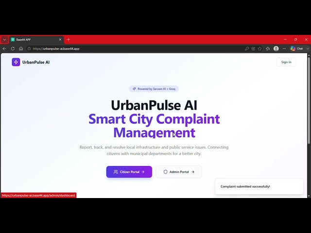 UrbanPulse AI Project 2026- Namespace Hackathon ✨✨