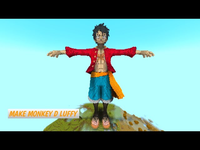 Make Monkey D Luffy in Minecraft: Timelapse