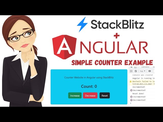 Angular Stackblitz Example - Counter App - Angular Tutorial