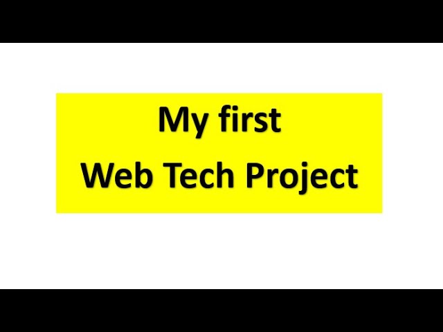 Web Technology Mini Project| Develop simple website using this steps| First Web Technology Project