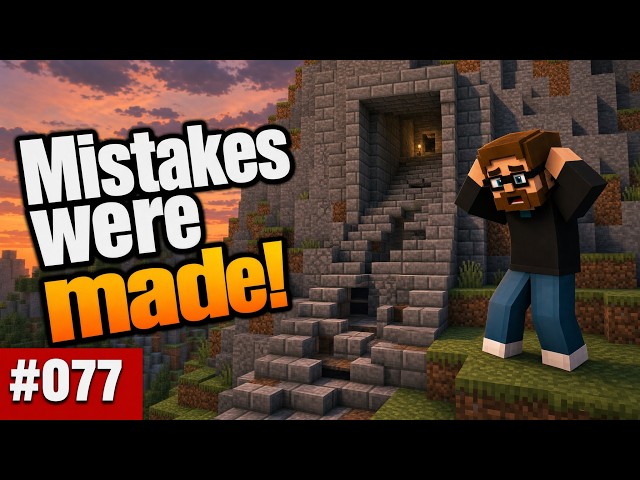 Stair renovation escalates into a major construction site⛏️ | Minecraft Let's Play #077
