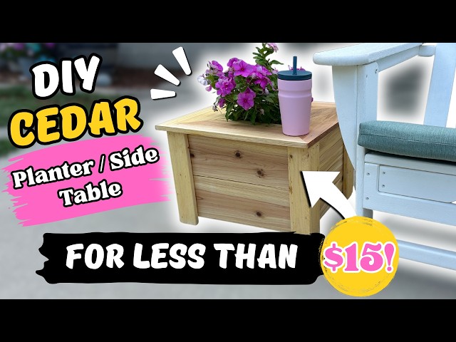 🪴DIY Planter And Side Table For Less Than $15!