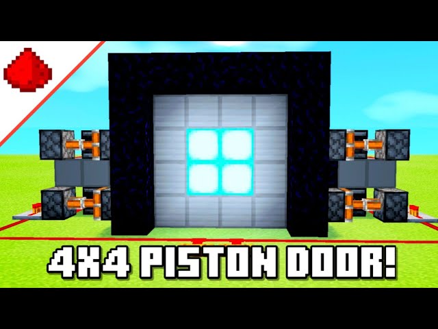 Minecraft EASY 4x4 Piston Door Tutorial | Badstone #1