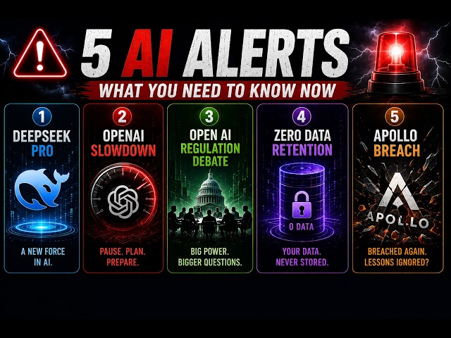DeepSeek Pro, OpenAI slowdown, Open AI regulation debate, Zero Data Retention, Apollo Breach