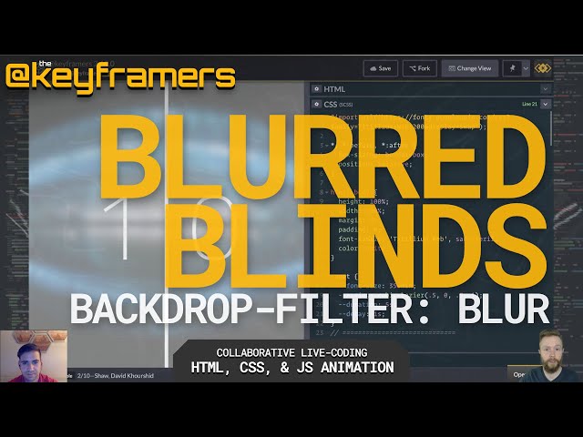 Blurred Blinds | CSS-Only Loader Animation Tutorial with backdrop-filter: blur | @keyframers 2.13.0