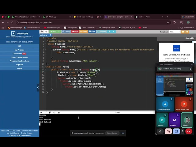 Static in java