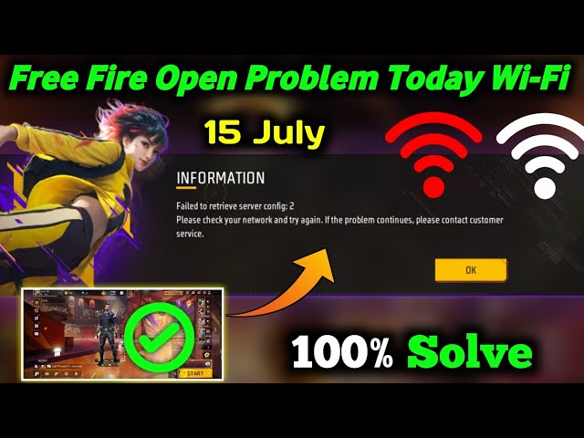 Free Fire Network Connection Error Failed to retrieve server config 2 Problem Wifi | FF Open Trick 🔥