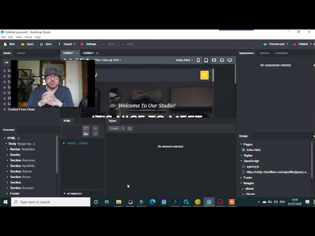 Bootstrap Studio is the way the channel will now go