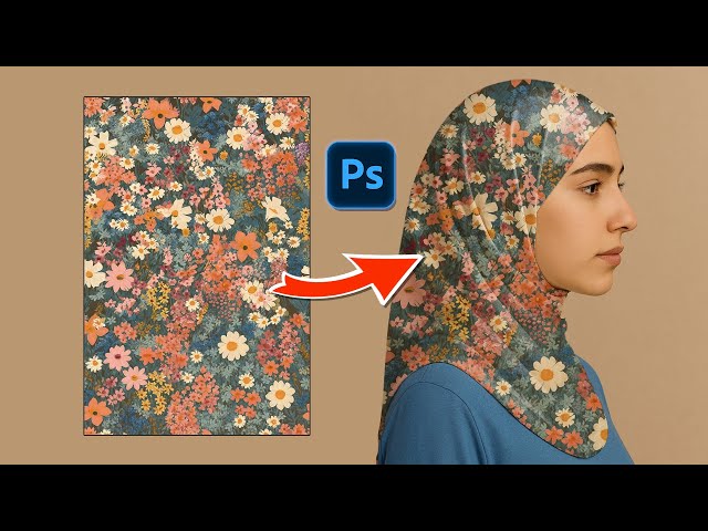 How to add design on dress in photoshop | Photoshop tutorial