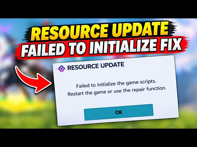 How To Fix Aniimo RESOURCE UPDATE Failed to Initialize the Game Scripts Error