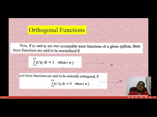 quantum   normalized and orthogonal wave functions in Tamil video