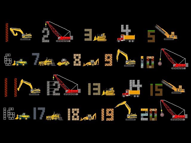 Vehicles Counting Collection - Construction Counting to 20, Count to 100 - The Kids' Picture Show