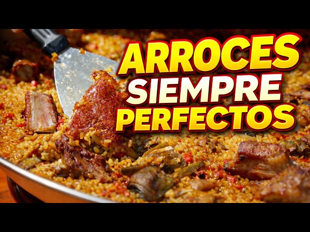 Haz ARROCES siempre perfectos. Guía de caldos, variedades de arroz, tiempos y el truco del SOCARRAT