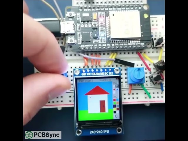 ESP32 development board, 1 3 color TFT display, tw