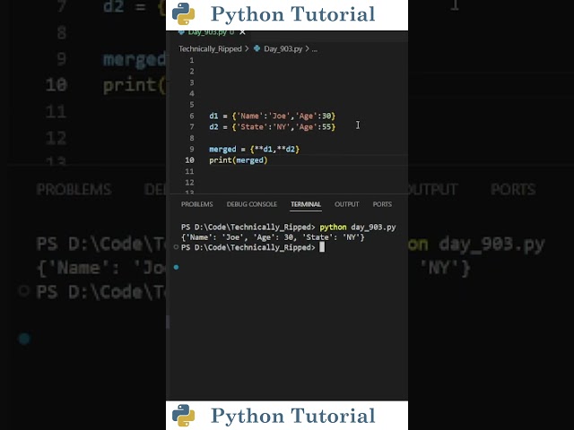 Unpacking & Merging Python Dictionaries | Python Tutorial