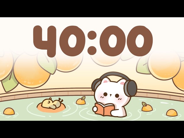40 Minute Timer 🐱 Study Timer for Classroom Focus