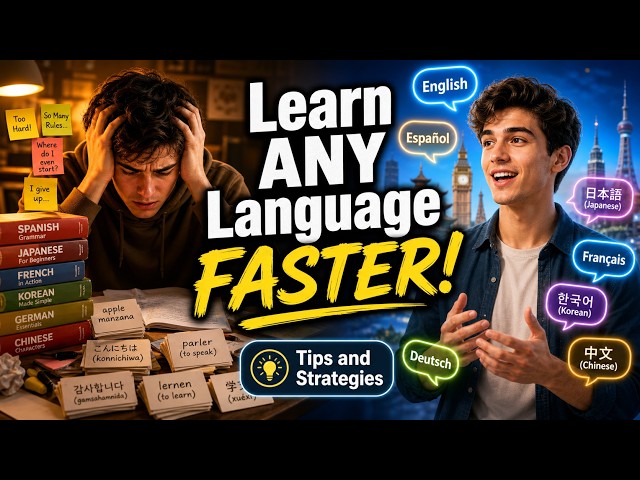 Learn Any Language Faster 🧠🌍🚀 | Tips That Actually Work | #languagelearning #learnfaster #studytips