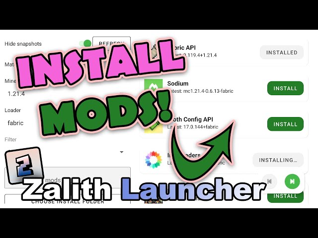 A New Way To Setup Mods With Zalith Launcher