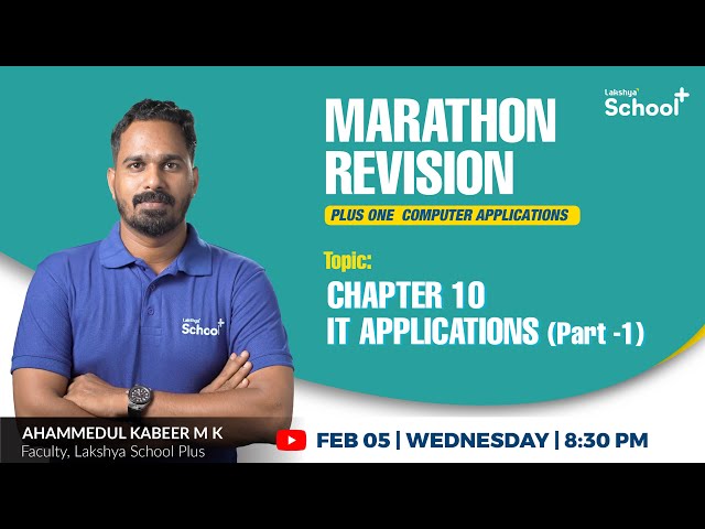 Plus one Computer Application |CHAPTER 10 IT Applications PART -1|
