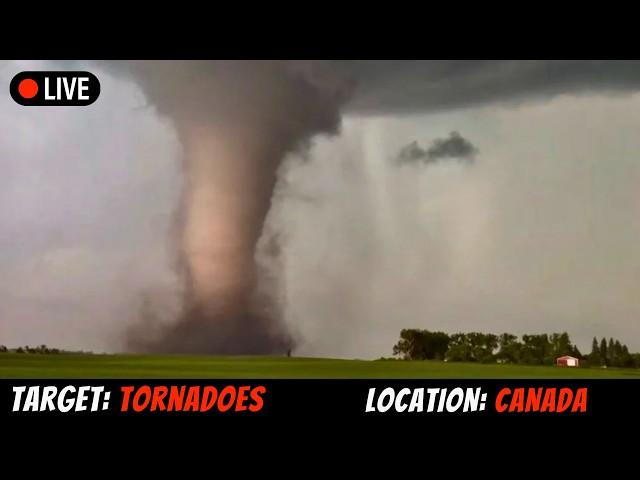 🔴 Sneaky Canada Tornado Threat - LIVE STORM CHASER