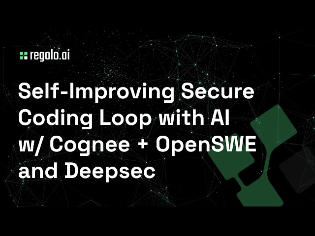 Open SWE + Deepsec + Cognee + Regolo | Self-Improving Secure Agent Coding Loop (Tutorial)