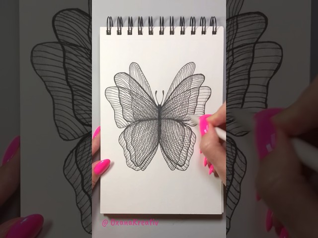 Butterfly Zentangle Art Drawing #shorts #motivation #tutorial