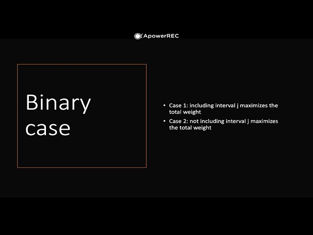 Weekly Check-in Video Weighted Interval Scheduling