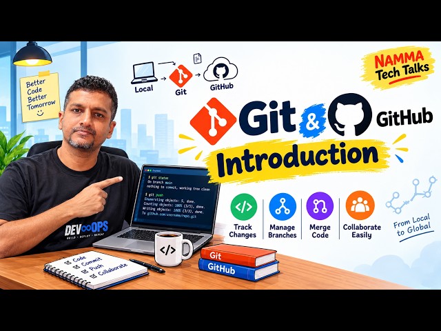 2.4 Git & GitHub Introduction | Git Basics, Commands, Branching & Workflow | DevOps Tutorial