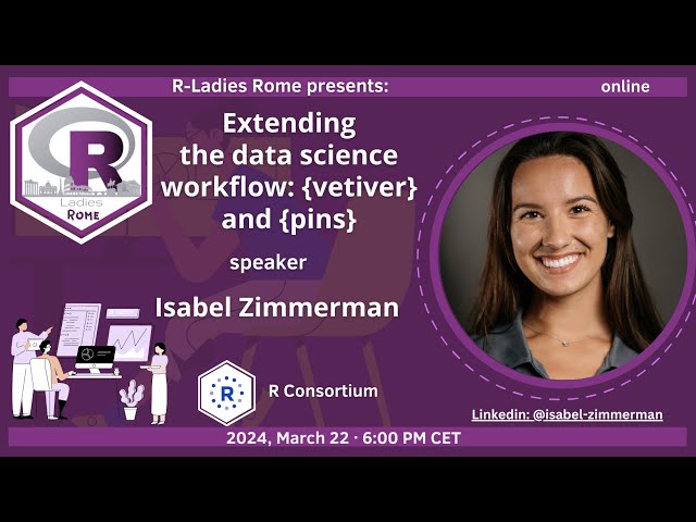 R-Ladies Rome (English) - Extending the data science workflow: {vetiver} and {pins}