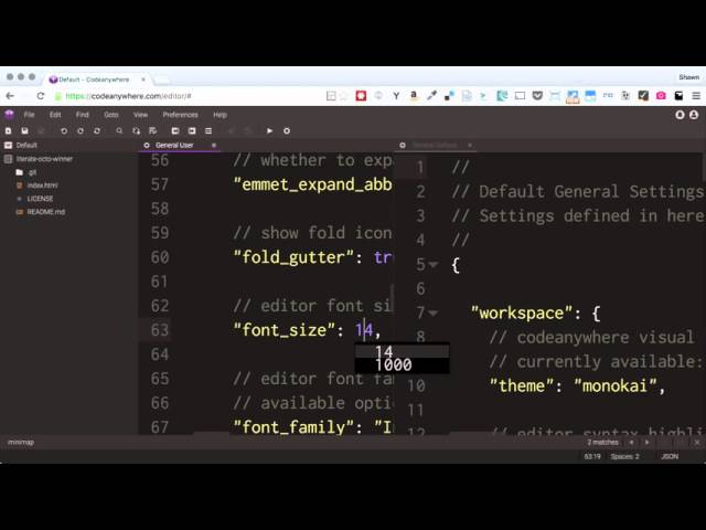 How to Configure the Code Anywhere v6 Workspace