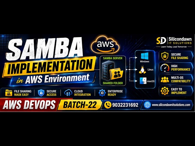 SAMBA Server Implementation in AWS Environment  | File Sharing Between Linux & Windows|Batch-22