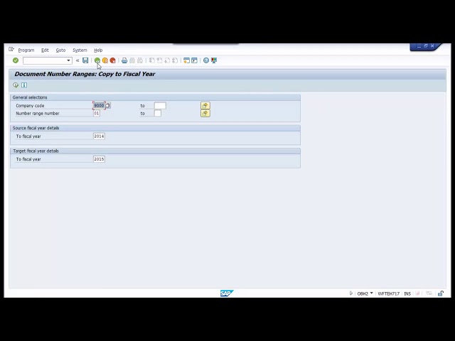 SAP ERRORS   In company code the number range is missing for the year Message F5150