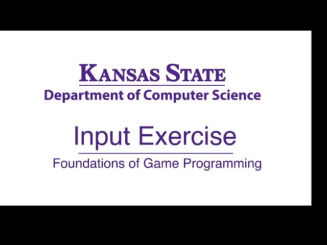 Input Exercise