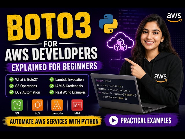 شرح مكتبة Boto3 لمطوري AWS للمبتدئين 🚀 | مجموعة أدوات تطوير البرمجيات (SDK) لـ Python وAWS | EC2 ...