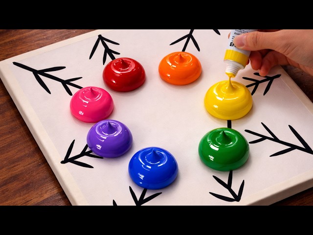 Easy Acrylic Painting Technique｜Painting For Beginners (1399)｜Oddly Satisfying