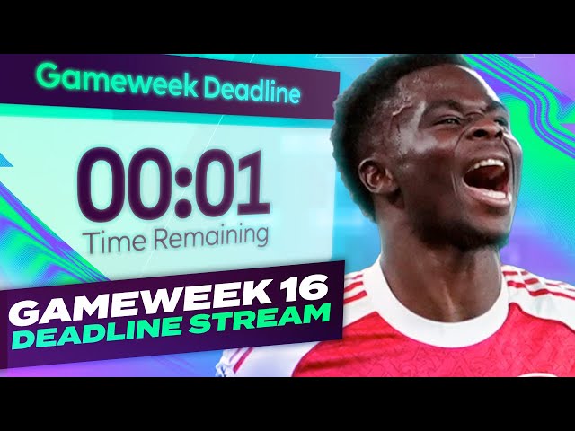 TRANSFERS 🔒  FPL DEADLINE STREAM GAMEWEEK 16 | Fantasy Premier League Tips 2025/26