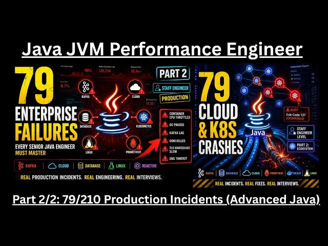 Java JVM Performance Engineer (Part 2/2): 79 JVM Real-World Production Incidents (Advanced Java) !!