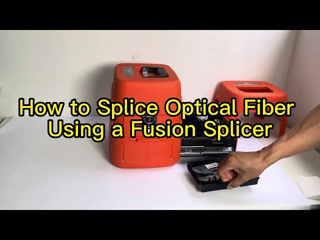 FTTH fiber fusion splicer with low cost high precition version #ftth #how to use fusion splicer