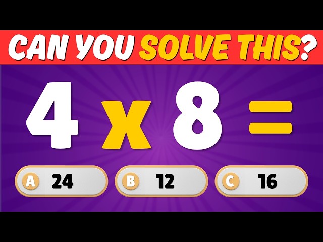 Can You Pass This Ultimate Math Quiz Challenge | 40 Questions