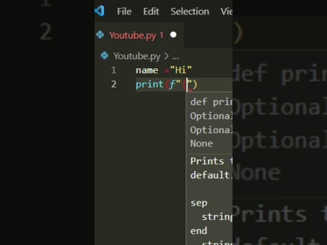 F String in Python #shorts #strings #python