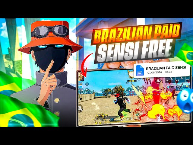 BRAZILIAN 🇧🇷 PAID SENSI FREE 🤑🔥 | HOW TO USE PAID SENSI 🤔 | BRAZIL 🇧🇷 SENSITIVITY REALITY 🥶 WORKI...