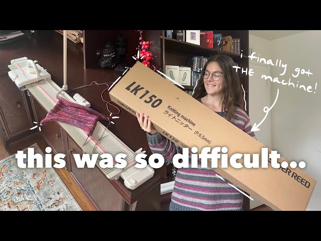 Unboxing the Silver Reed LK150 knitting machine & first impressions! | flatbed knitting machine