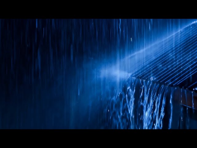 Heavy Rain on a Tin Roof for Sleeping  Sleep Instantly with Rain Sounds & Thunder at Night