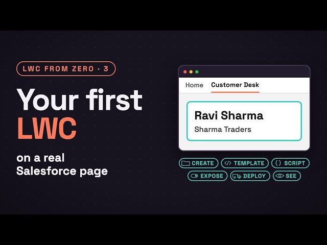 LWC from Zero #3: Your First Lightning Web Component, on a Real Salesforce Page